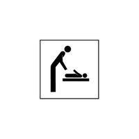 Folie pos.Symbol 'Wickelraum' EDIZIOdue schwarz 42×42 für Lampe LED