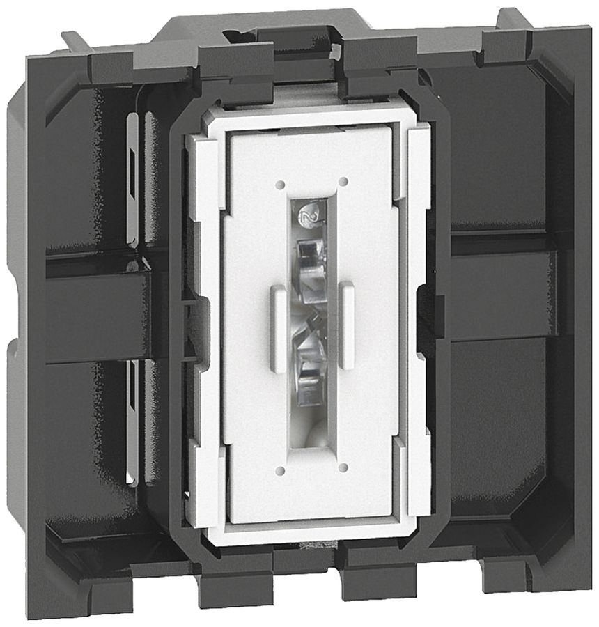 Drucktaster Legrand Living Now 10A 250V 45×45mm Steckklemmen weiss