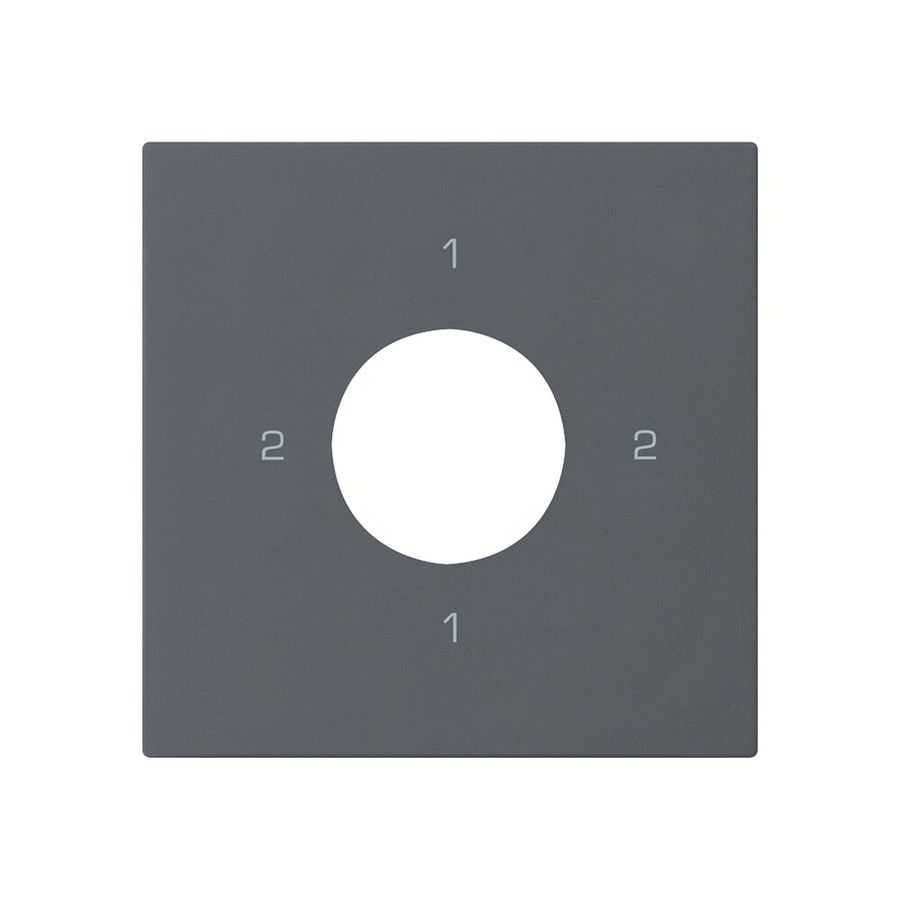 Kit frontale per interruttore a chiave S3 60×60mm kallysto 2-1-2-1 antracite