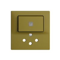 Kit frontale EDIZIOdue olive 60×60mm T12 con lente, prot.bamb.