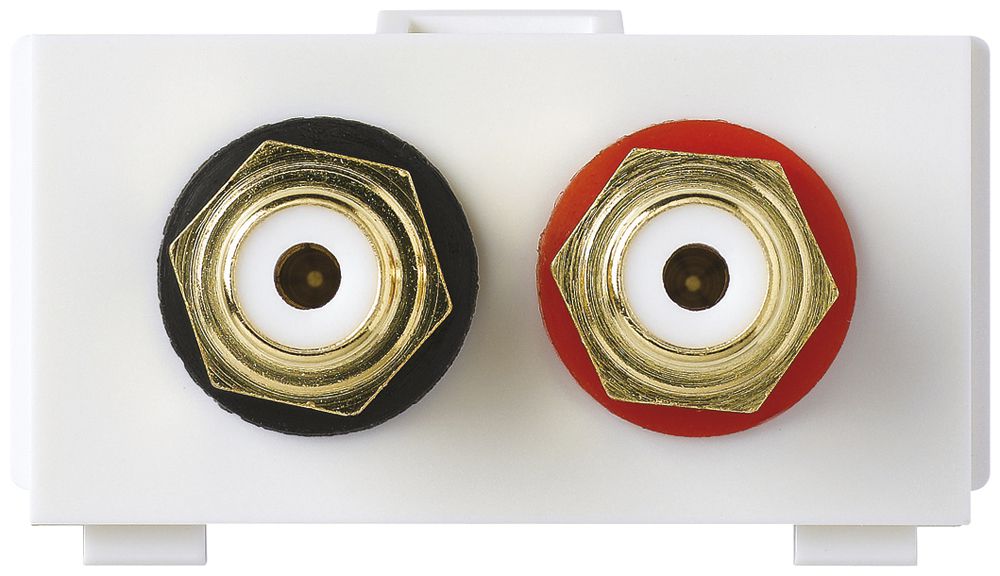 Module multimédia kallysto M3 avec 2×Cinch doré brasable blanc