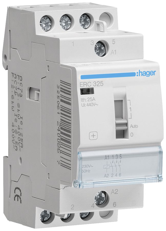 REG-Schütz Hager 230VAC 3 Schliesser 25A 2TE