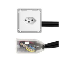 EB-Steckdose EDIZIOdue T13 L1 weiss für Flachkabel Technofil