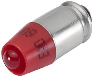 LED single EAO T1 3/4 MG 28VAC/DC, 7mA/14mA, rouge