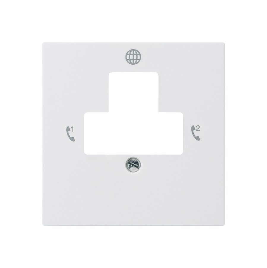 Placca frontale kallysto per presa di ritorno 2 DSL bianco