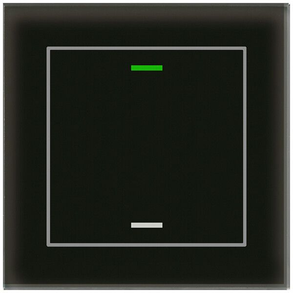 Poussoir KNX RGBW ENC MDT BE-GTL1TS.01S 1t/2a temp.verre noir "neutre"
