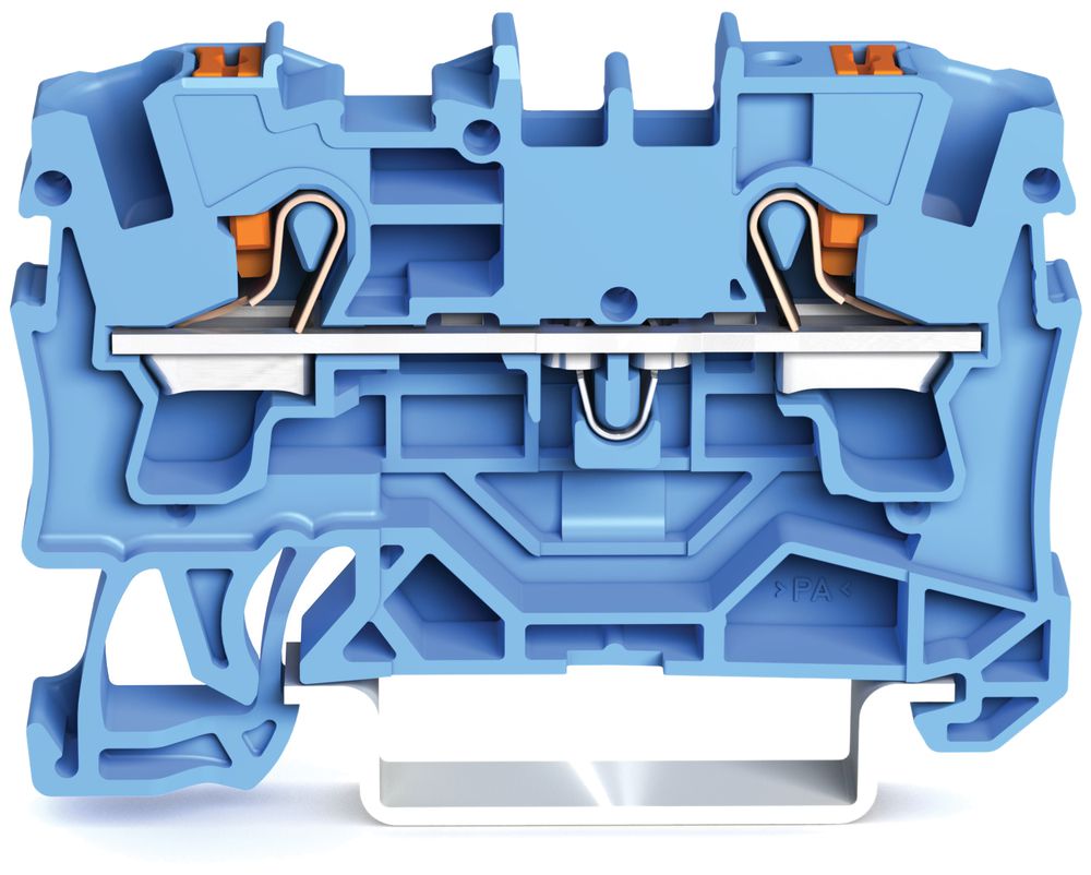 Borne de passage WAGO TopJob-S 4mm² 2L bleu série 2204