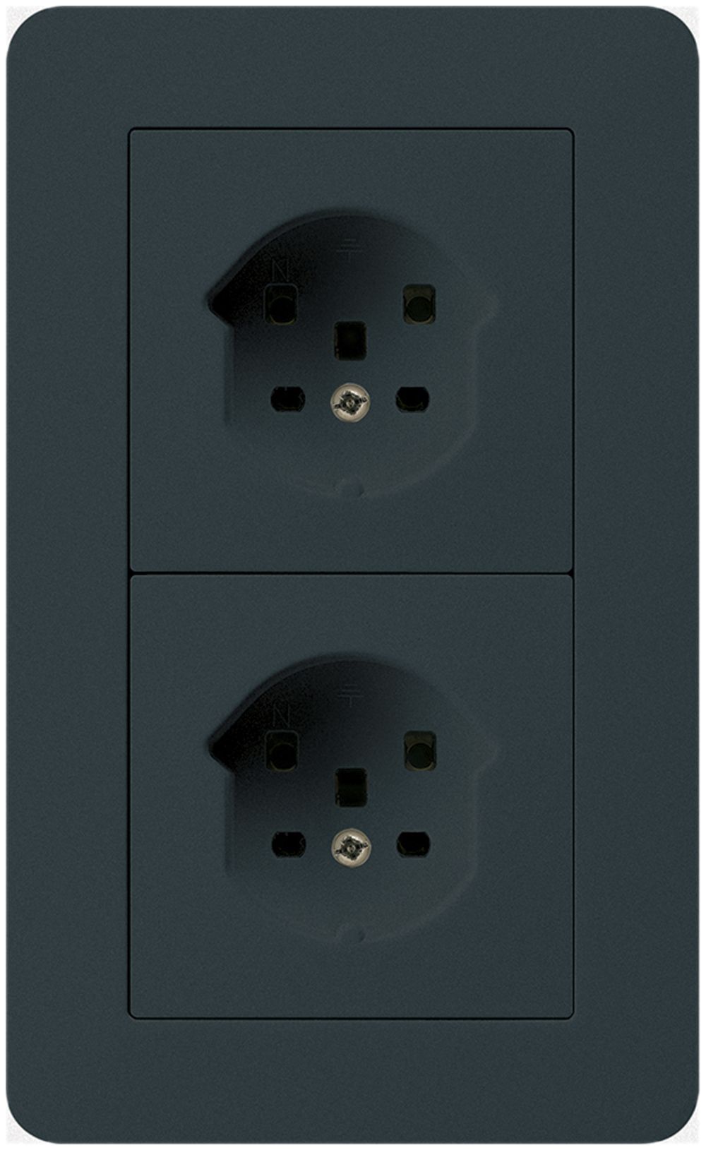 UP-Kombi 2×1 HA kallysto.trend 2×Typ 25 mit Steckklemmen schwarz