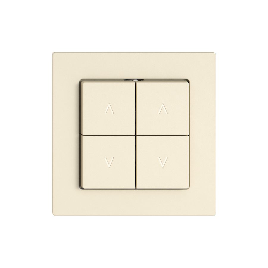 Montageset EDIZIO.liv SNAPFIX® für Storenschalter und -taster m.4 Tasten cr