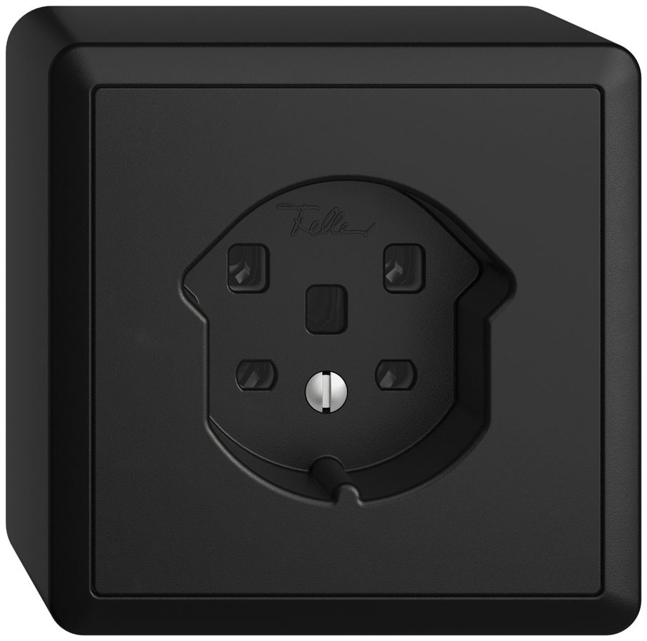 Prise AP EDIZIOdue T25 16A noir bornes à vis