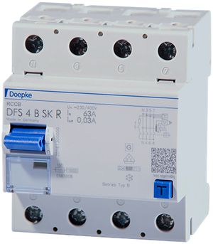 Interruttore differenziale Doepke 25A 300mA  4L tipo B sensibile tutti corrente