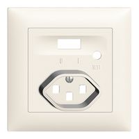 Kit frontal EDIZIOdue pour prise FI blanc