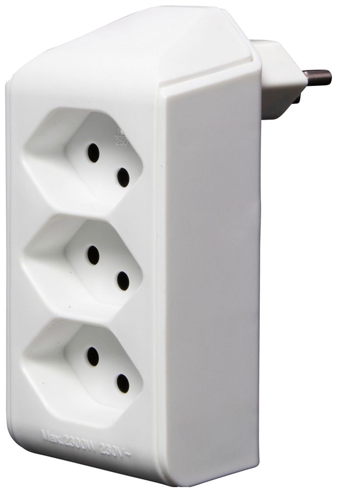 Fiche de dérivation cleverLINE 3×T13 300° avec suspension blanc