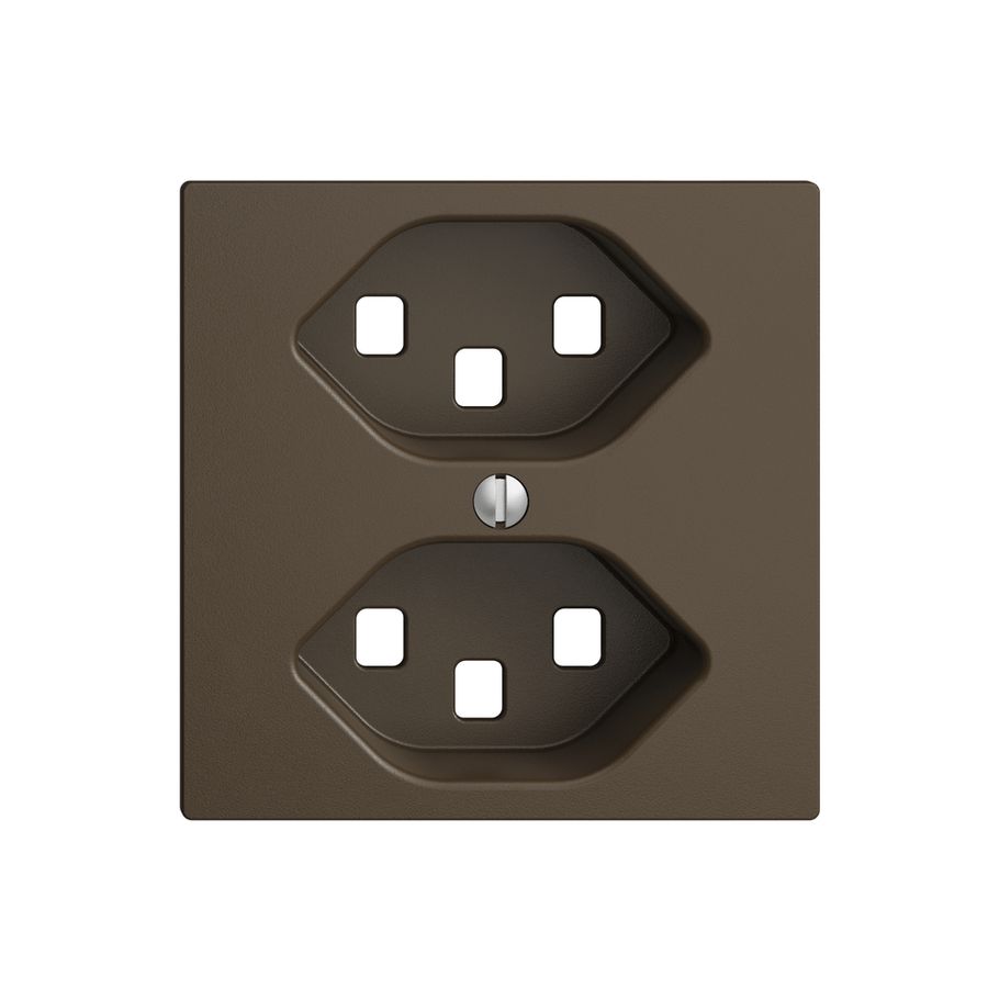 Frontset EDIZIOdue coffee 60×60mm 2×T23