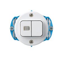 Insert pour interrupteur poussoir lum. ENC basico 1/3+3/1L blanc 1 lentille