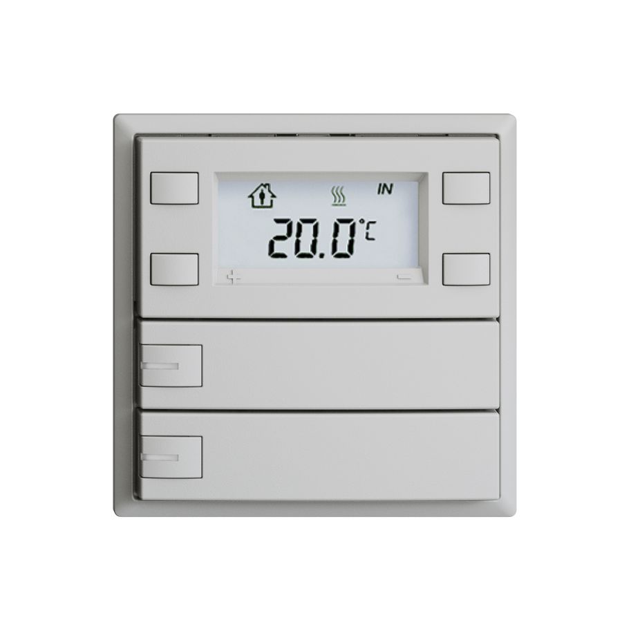 UP-RTH-Taster KNX 2-fach EDIZIOdue F hellgrau, mit LED RGB