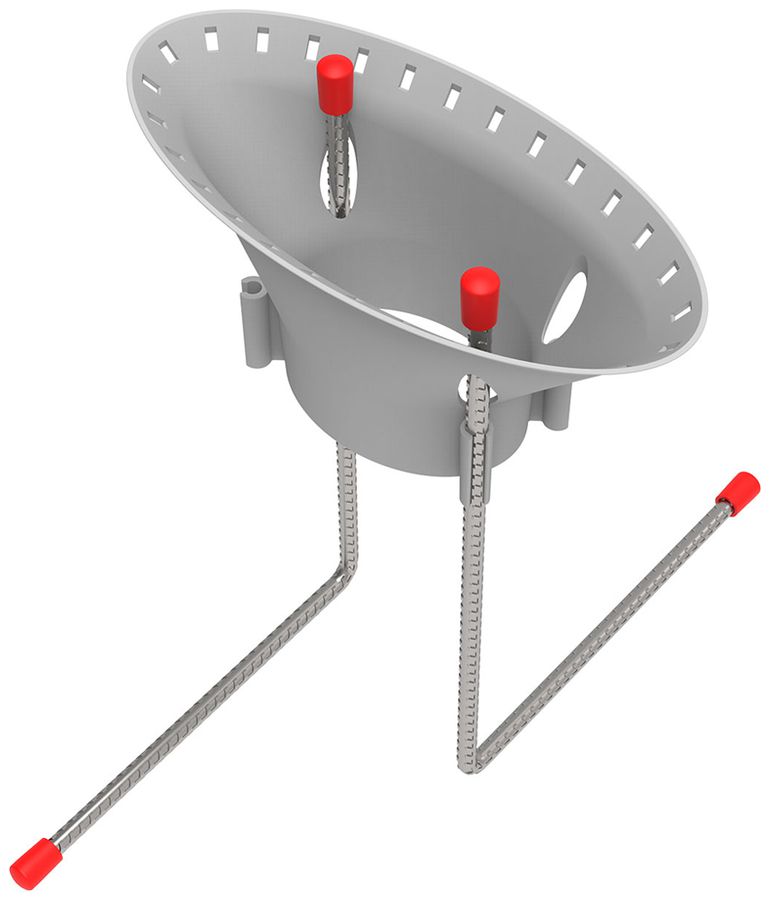 Rohrstütze Spotbox Maulwurf 250×115×100mm grau