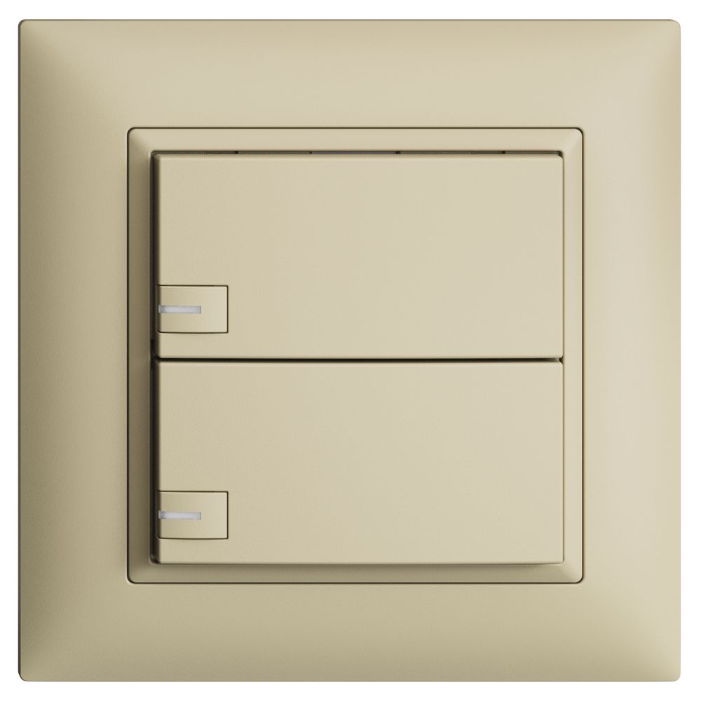 Poussoir KNX RGB ENC EDUE FMI, 250mW, a.LED RGB, 2×poussoir, comm.1×touche, van