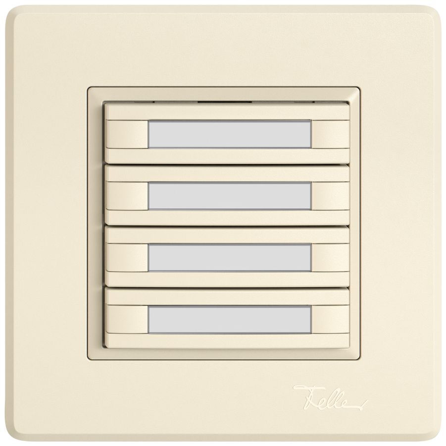 Pulsante KNX RGB INC EDIZIO.liv SNAPFIX® sensore temp.s.LED targ.4× com.2T cr