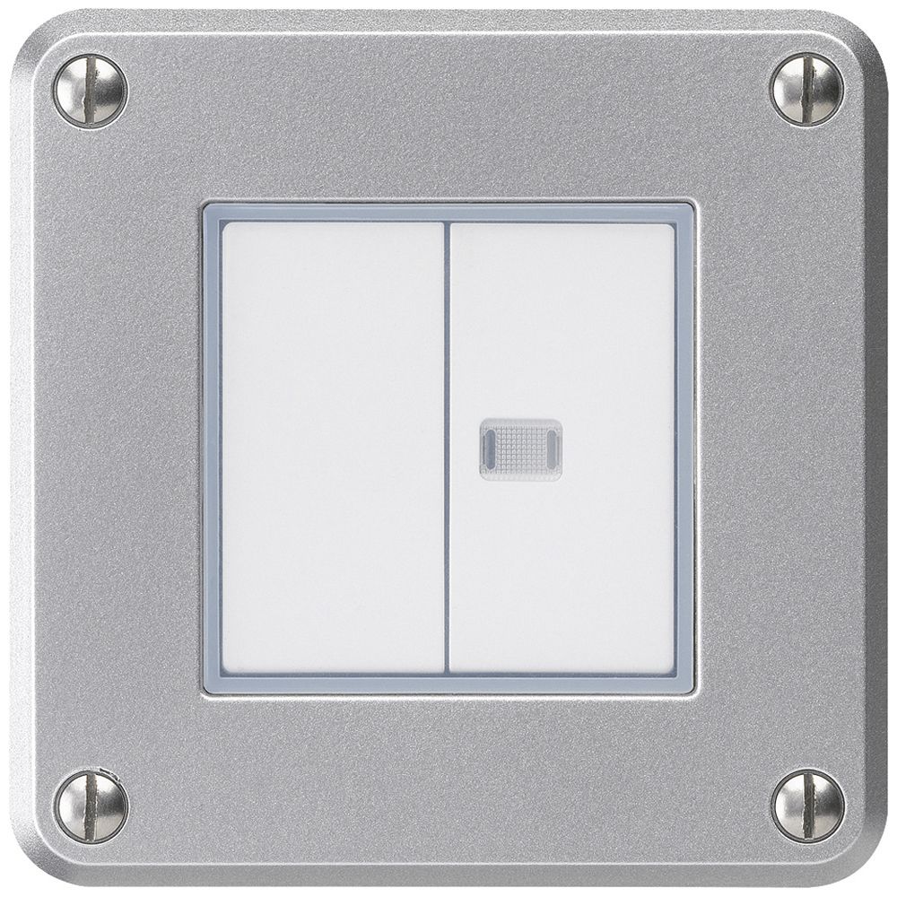 Contatto pulsante INC robusto IP55 2×1P alluminio 1×illuminato per combinazione