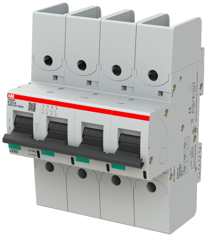 Leitungsschutzschalter ABB S804P-K100-R 4P 400V K-100A 50kA 6TE