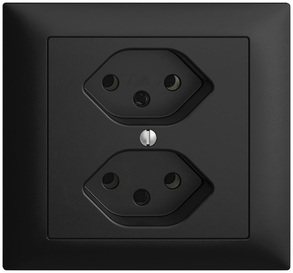 EB-Steckdose EDIZIOdue 2×T13 schwarz