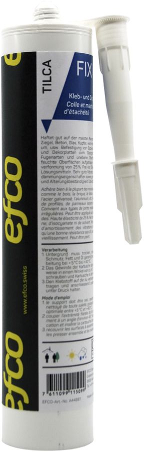 Colle et masse d'étoupage EFCO TILCA FIX KD 290ml 2.4N/mm² 2.5mm/24h gris