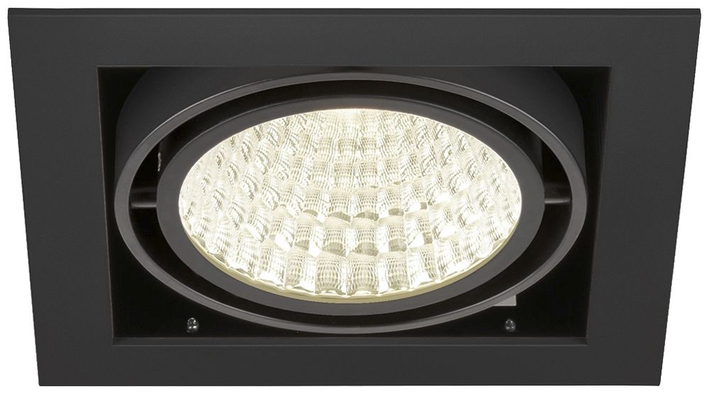 Downlight LED SLV KADUX 27W 3350lm 940 30° DALI 195×195mm nero