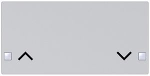 Touche SIDUS 2/4f pour senseur poussoir avec flèche haut/bas, alu