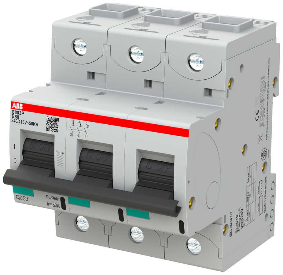 Leitungsschutzschalter ABB S803P-B80 3P 400V B-80A 50kA 4.5TE