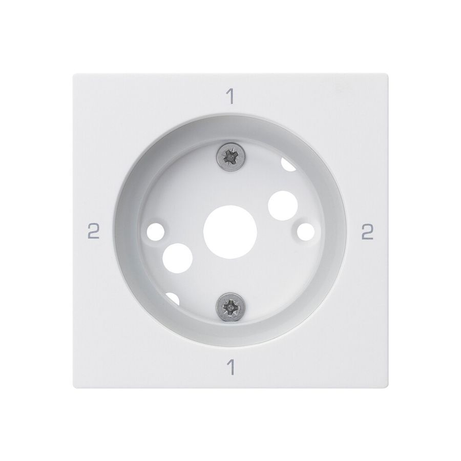 Frontplatte kallysto 2-1-2-1 60×60mm für Drehschalter S3 weiss