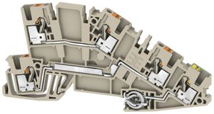 Borne d'installation Weidmüller AITB 2.5 L-L-PE PUSH IN 3 étages