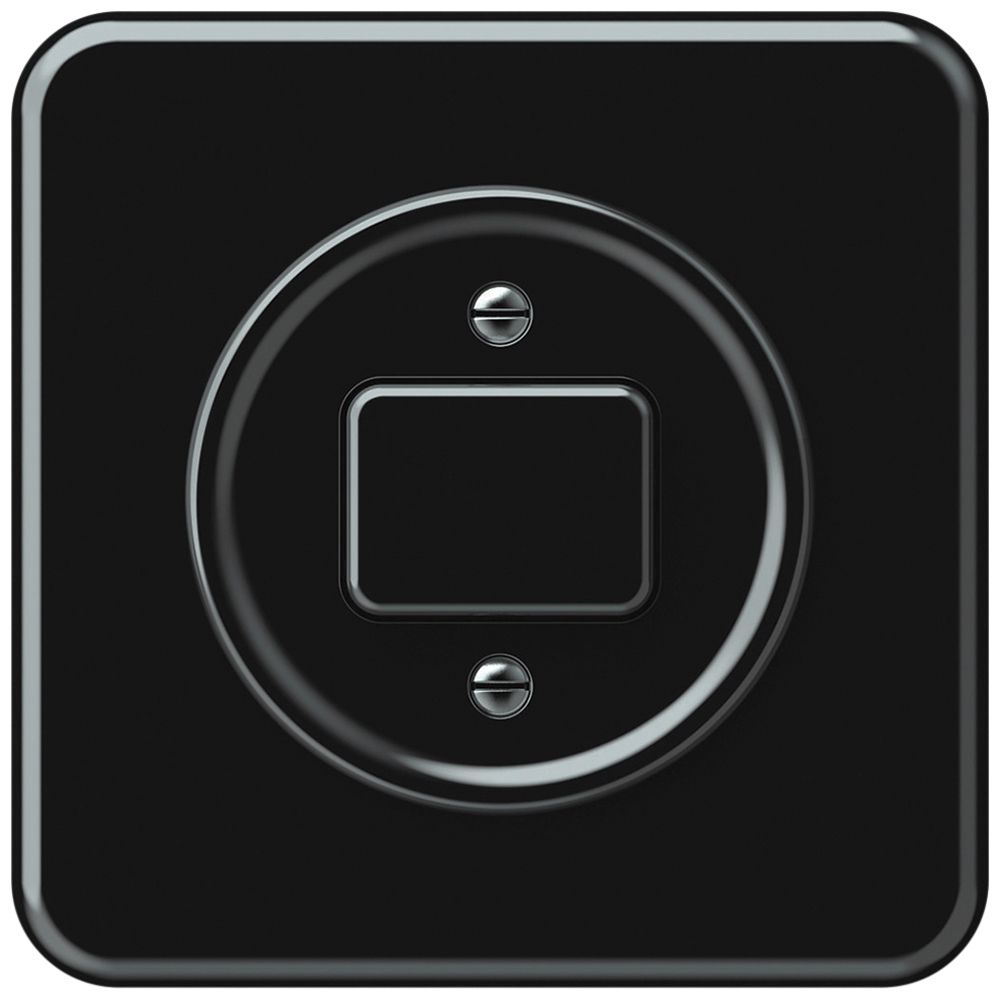 Poussoir ENC Hager origin 1CO 10A 230V 92×92mm noir