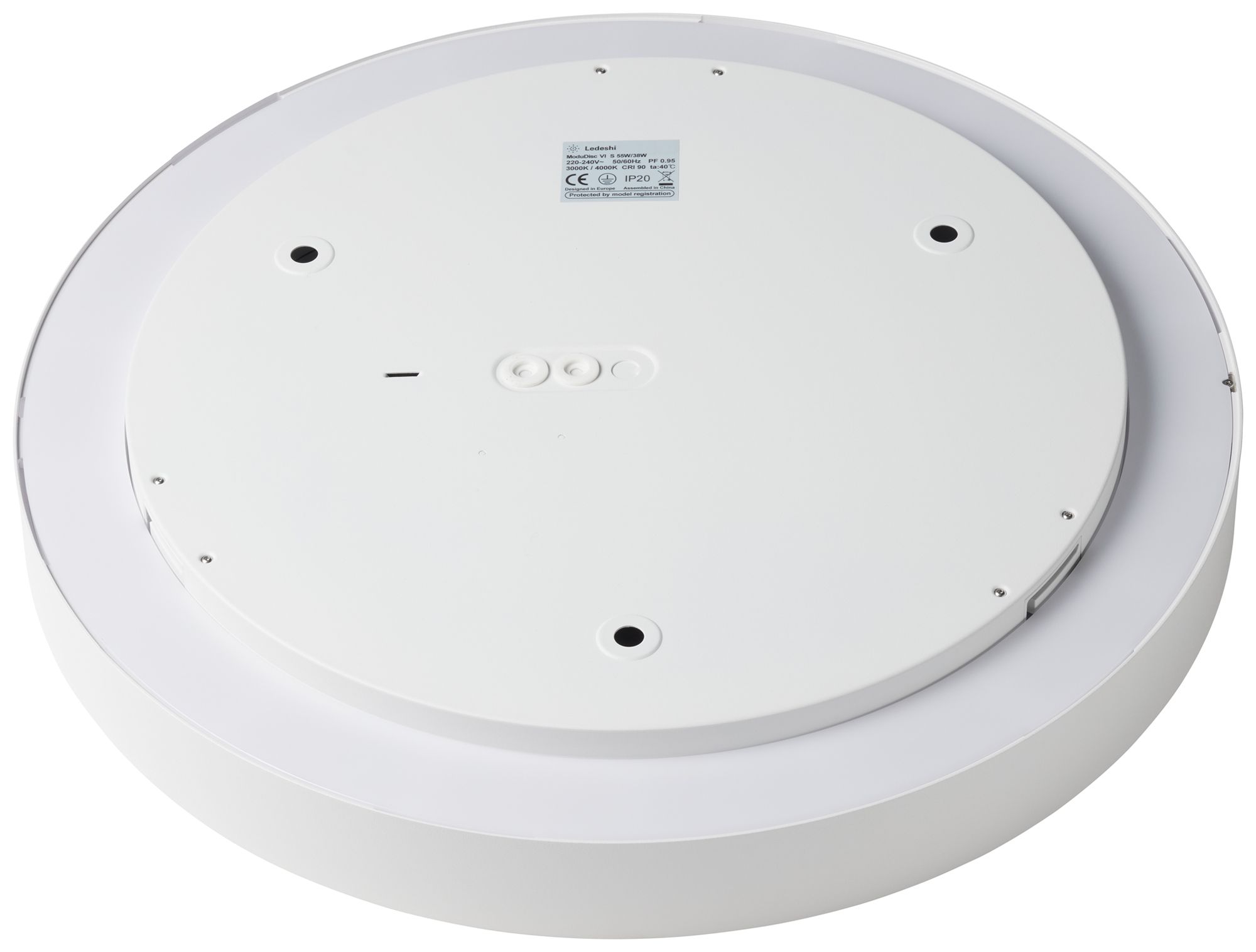 LED-Deckenleuchte EOLED SHIFT6+ 55W 5500lm 3000…4000K DALI Ø600×79mm weiss