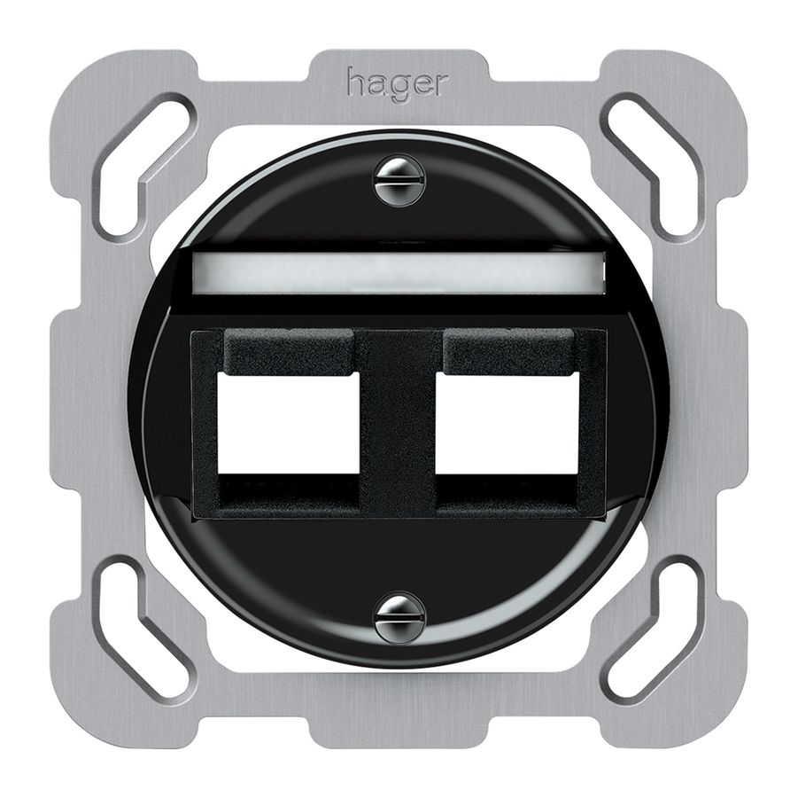 UP-Montageset origin schräg 2×Keystone 77×77mm schwarz