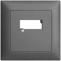 Kit frontale INC EDIZIOdue grigio scuro 88×88mm 2×RJ45