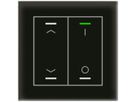 Poussoir KNX RGBW ENC MDT BE-GTL2TS.C1S 2t/4a temp.verre noir "jalousie"-"I/O"