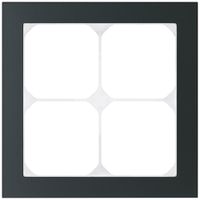 Abdeckrahmen KAL.art 2×2 154×154mm Al schwarz