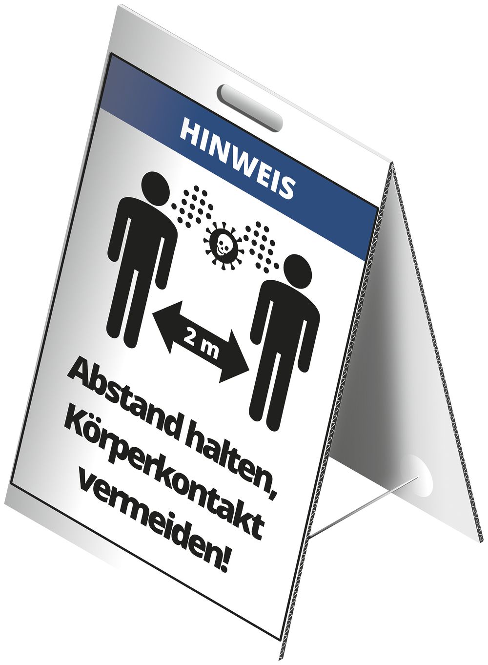 Panneau CIMCO "Abstand halten, Kontakt vermeiden" 300×500mm