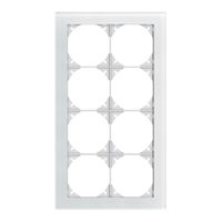 Abdeckrahmen EDIZIOdue prestige 4×2 glas weiss