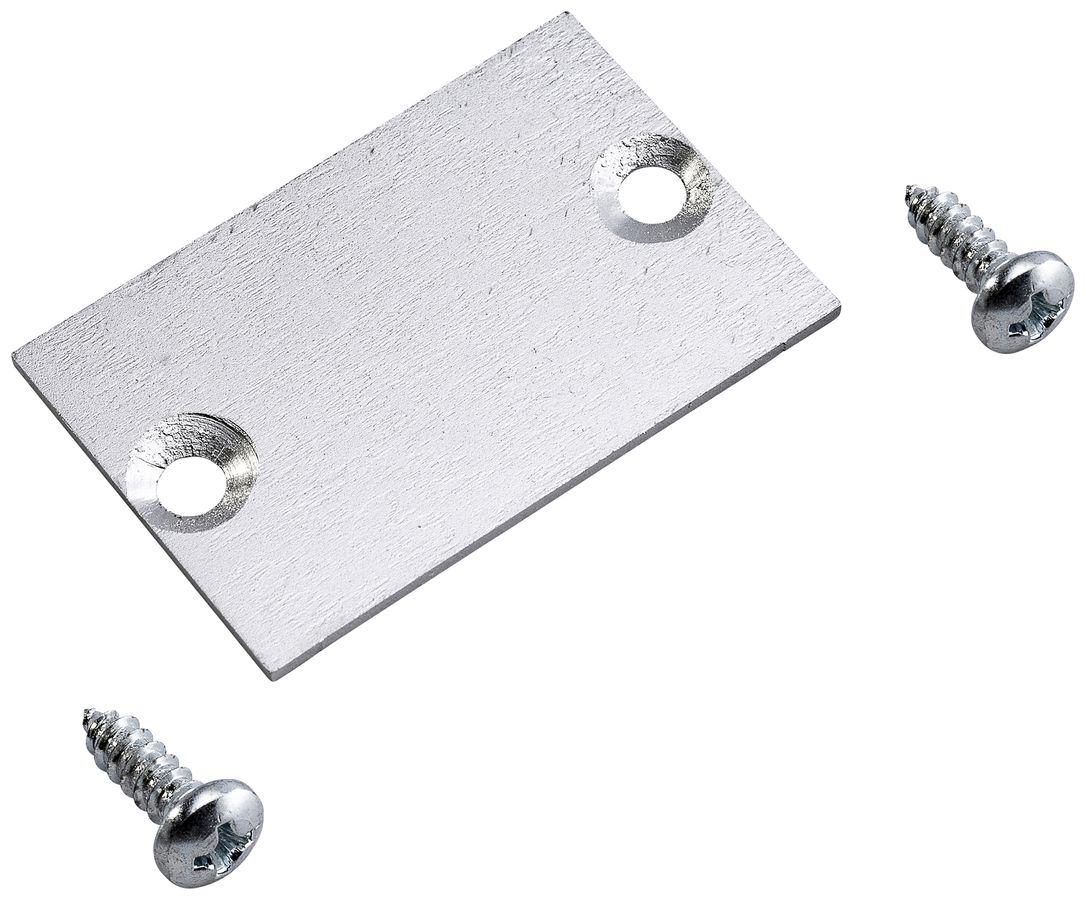 Piastra terminale per canale ELBRO, alluminio, 45×30mm, con viti