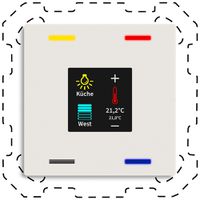 EB-Bediengerät KNX MDT BE-TAS60T4.01 4T/4B Display weiss matt