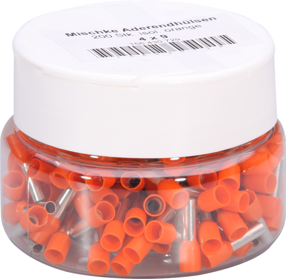 Aderendhülse Mischke IE 4mm²/9mm Cu-verzinnt isoliert orange