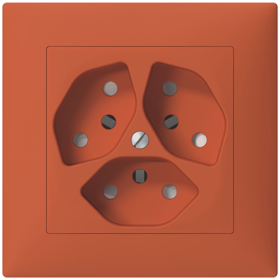 Prise ENC SIDUS 3×T13 orange avec shutter