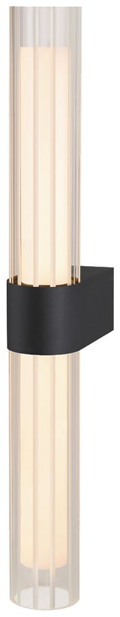 Applique LED SLV LYGANT double 11W 800lm 3000K IP44 587×75mm nero