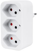 Mehrfachstecker Steffen 3×T13 10A 230V IP20 weiss