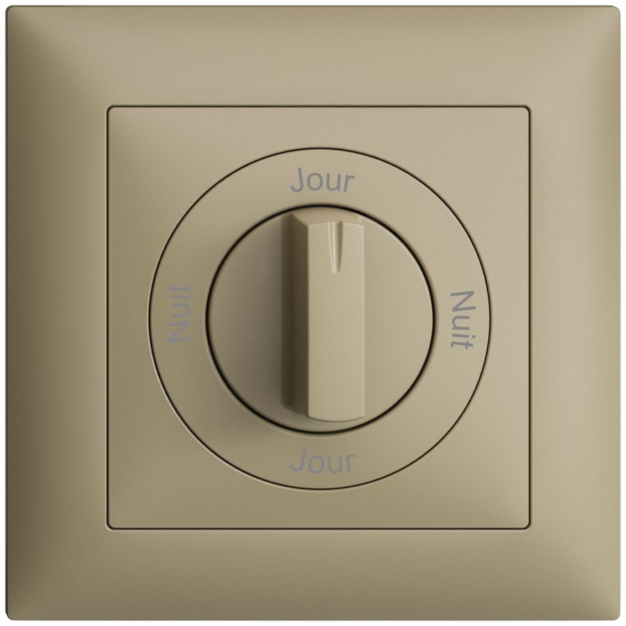 Frontset Nuit-Jour-Nuit-Jour EDIZIOdue 88×88mm sand