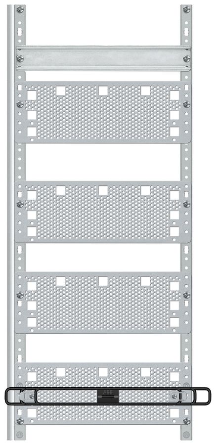 Mediafeld ABB, für Kleinverteiler Leerschränke, 1 feldrig, 4 Reihen Bauhöhe 0