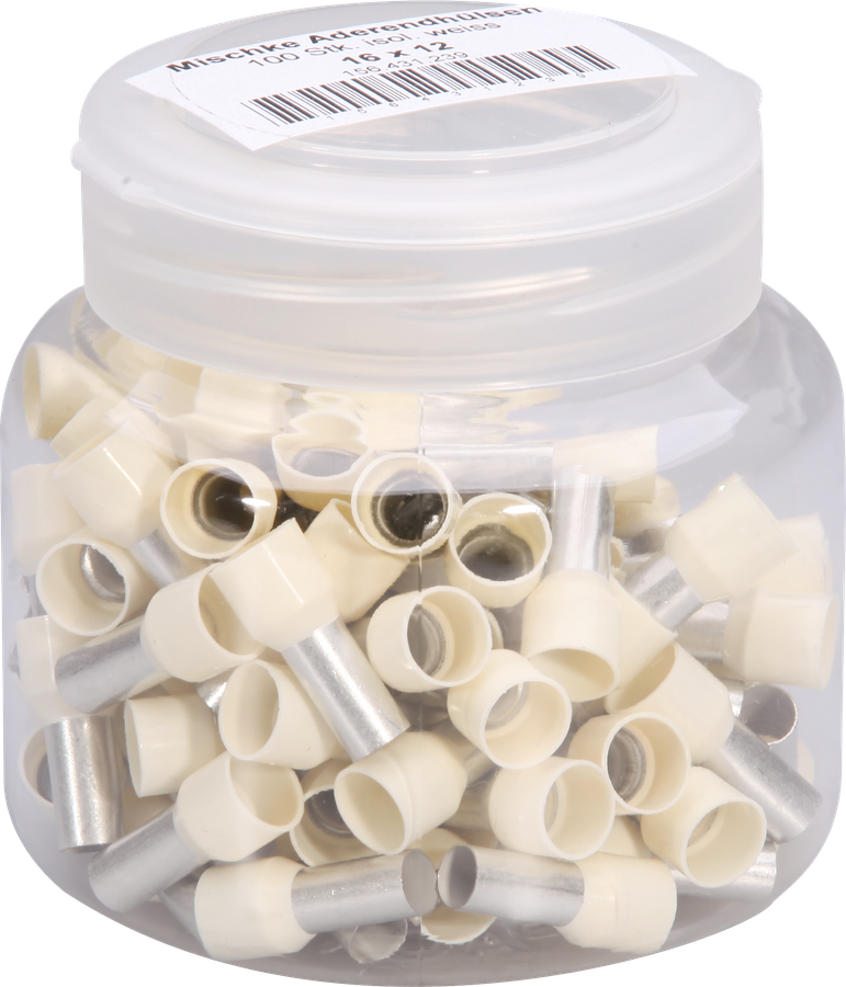 Capocorda Mischke IE 16mm²/12mm Cu-stagnato isolato bianco