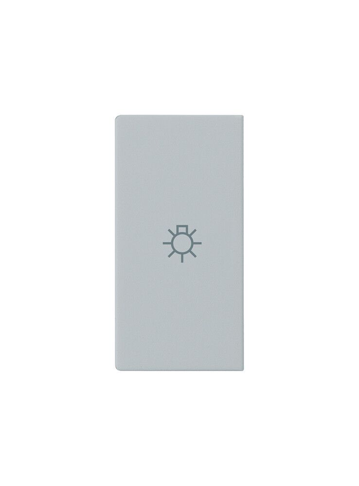 Bottone kallysto con simbolo illuminazione grigio chiaro